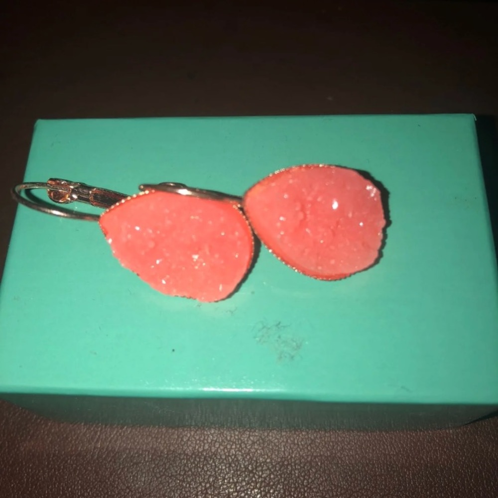 Meccafox Rose Gold Dangle Earrings - Picture 3 of 5